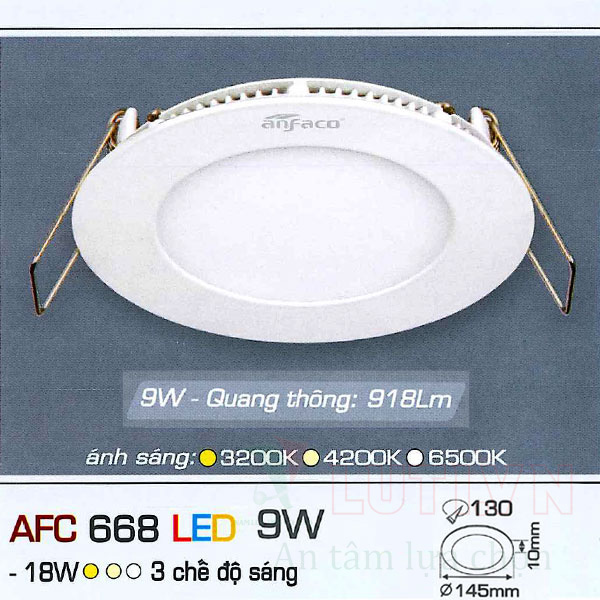 Đèn led panel AFC 668 Led 9W
