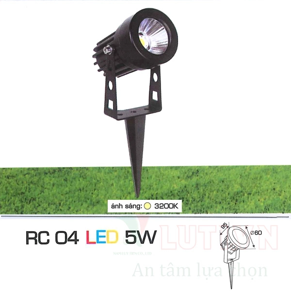 Đèn Ngồi Cỏ 04 Led 5W