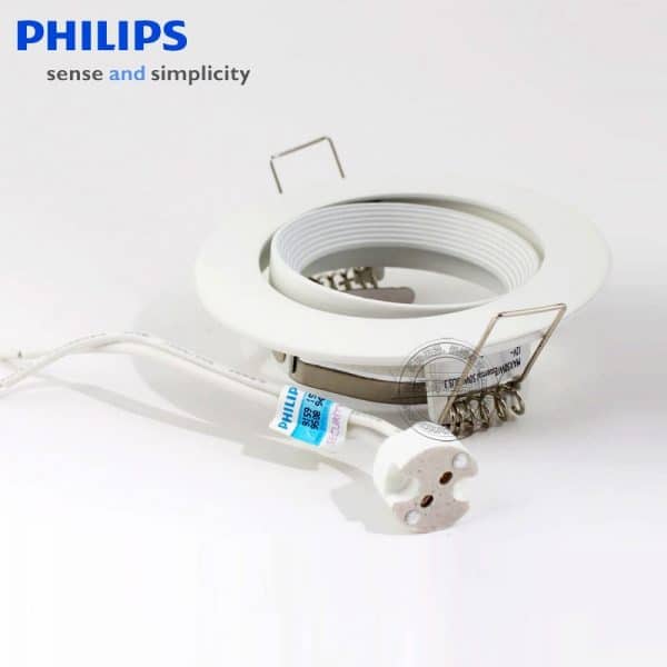 Chóa đèn downlight QBS02x 1xMAX50W/12V-GU5.3 WH Trắng & Xám Philips
