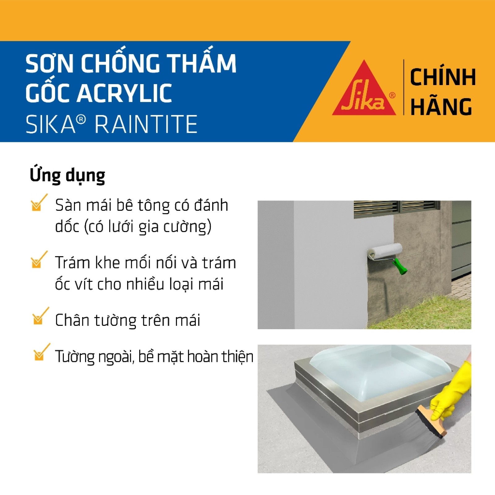 Sika - Sơn chống thấm tường ngoài Sika ® RainTite thùng 4 kg-4