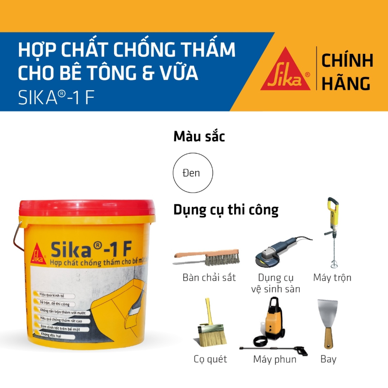 Sika - Hợp chất chống thấm cho bê tông & vữa Sika ® -1 F-1