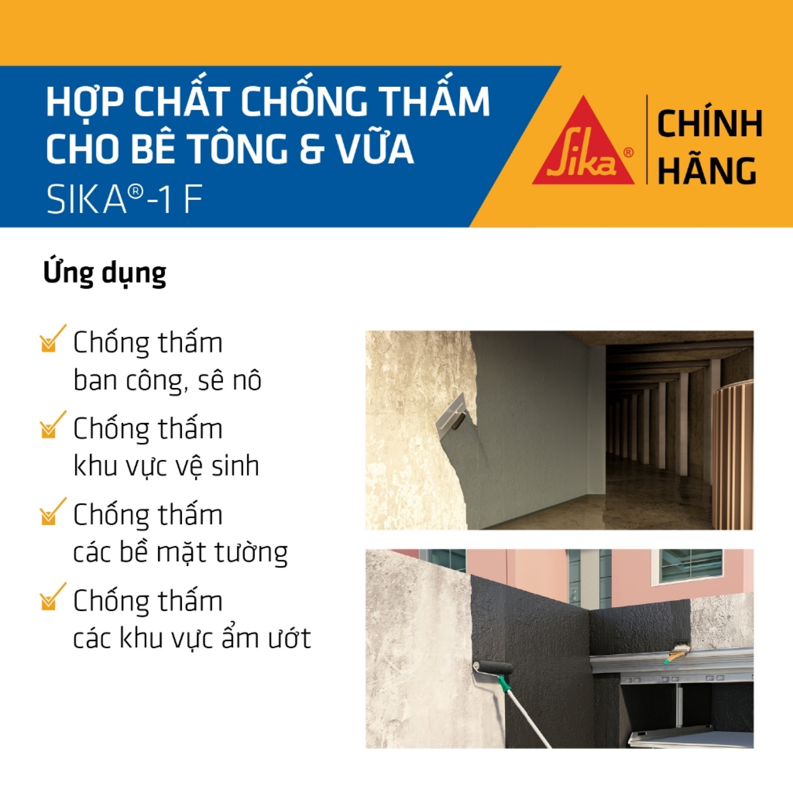 Sika - Hợp chất chống thấm cho bê tông & vữa Sika ® -1 F-4