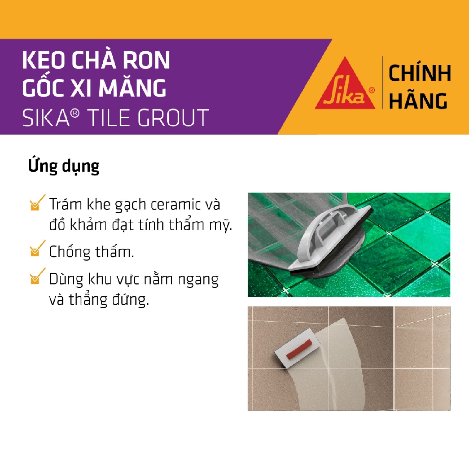 Sika - Keo chà ron chống thấm Sika ® Tile Grout (Trắng) (bao 5 kg)-4