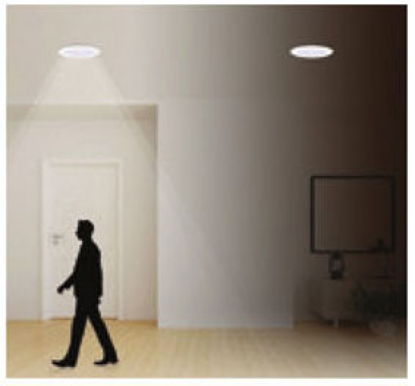Đèn LED Downlight siêu mỏng cảm biến-2