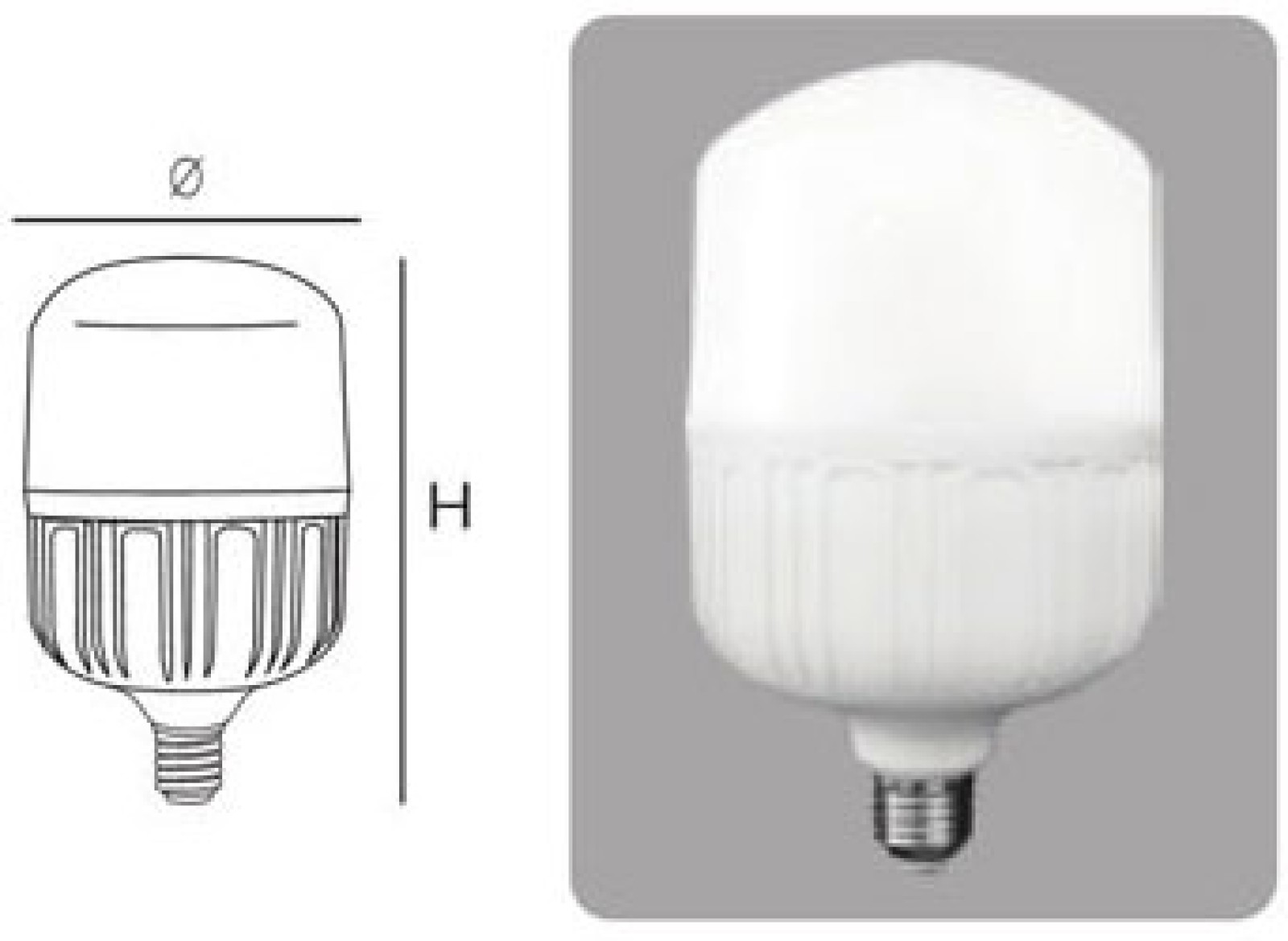Bóng đèn Led Bulb trụ E27 Titan series IP20-1