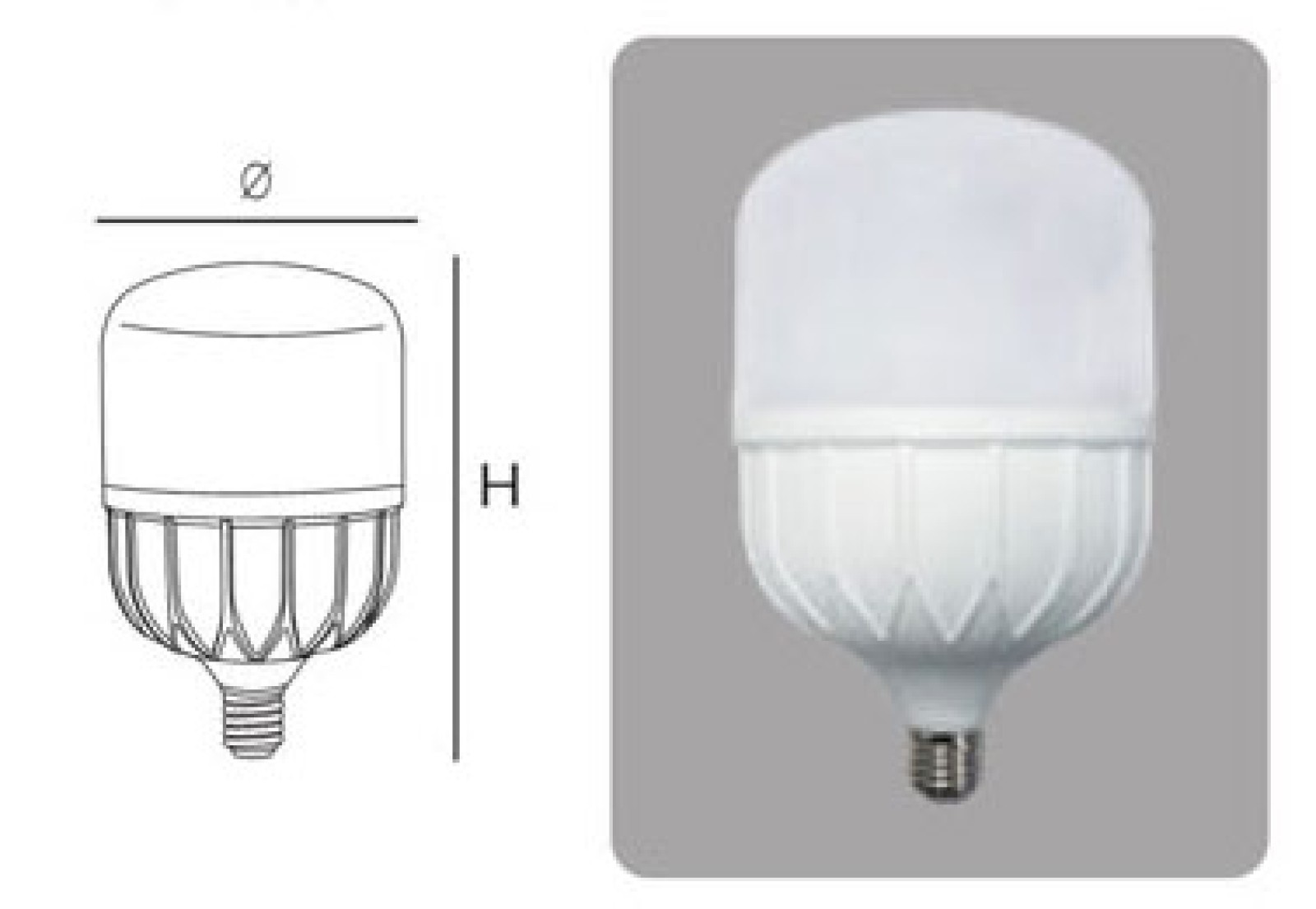 Bóng đèn Led Bulb trụ E27 Lotus series - IP20-1