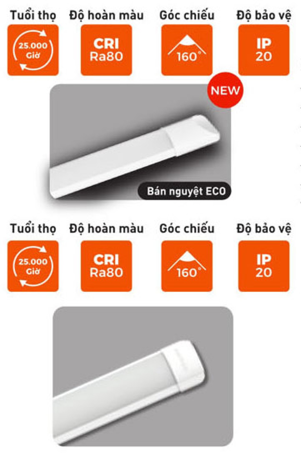 Đèn LED Bán Nguyệt Eco-2