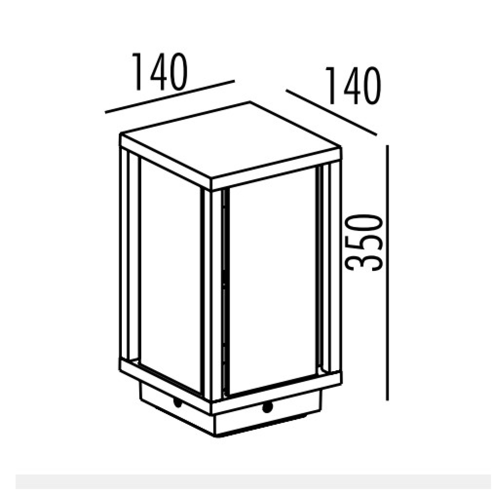 Đèn gắn trụ ngoài trời dùng bóng NBB1463-1