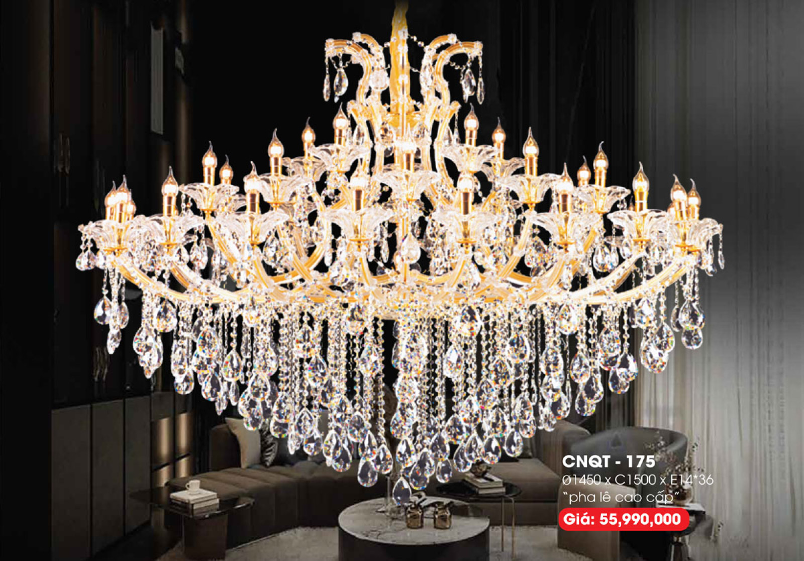 Đèn chùm quý tộc CNQT-175