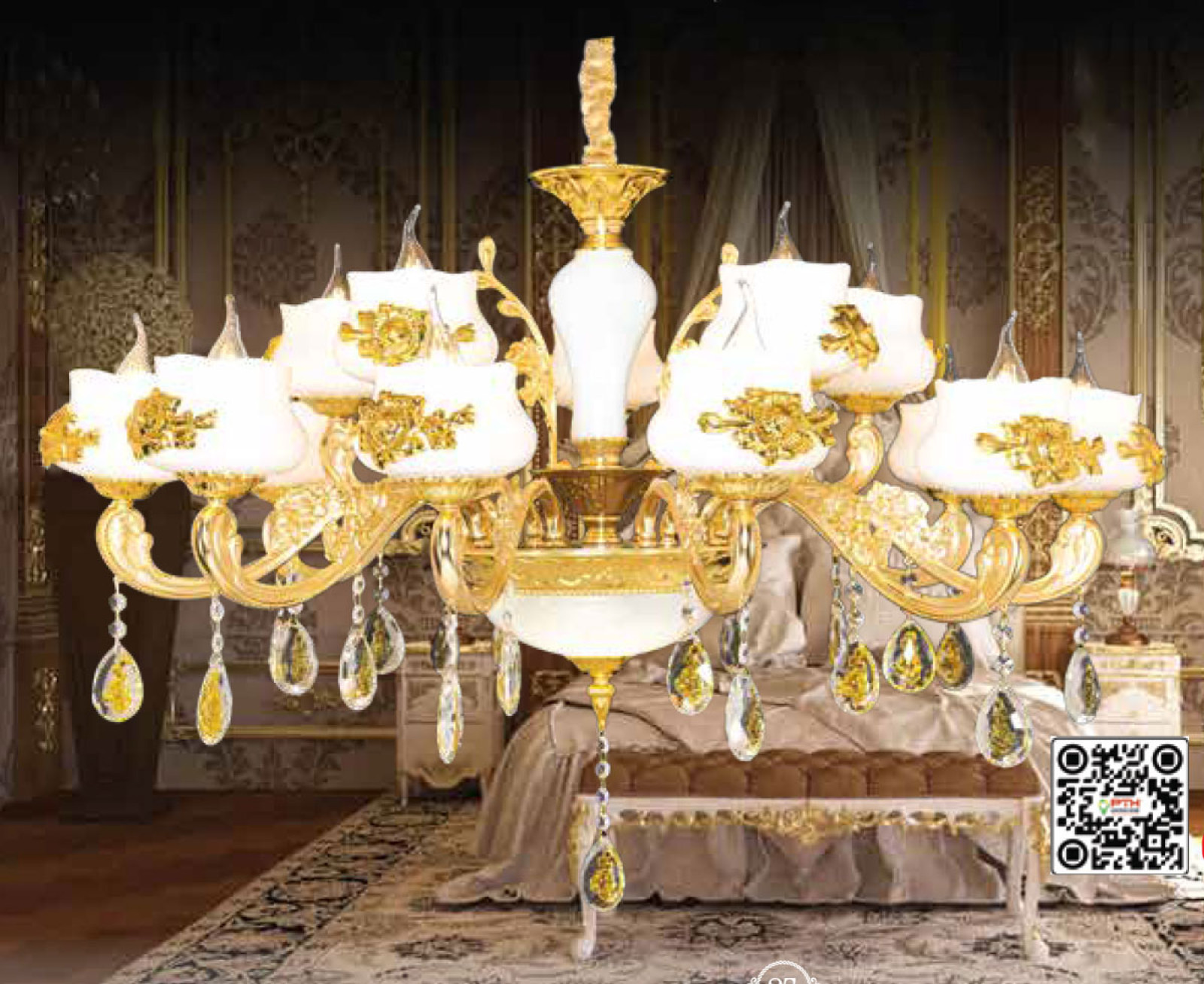 Đèn chùm quý tộc CNQT-172/15 tay