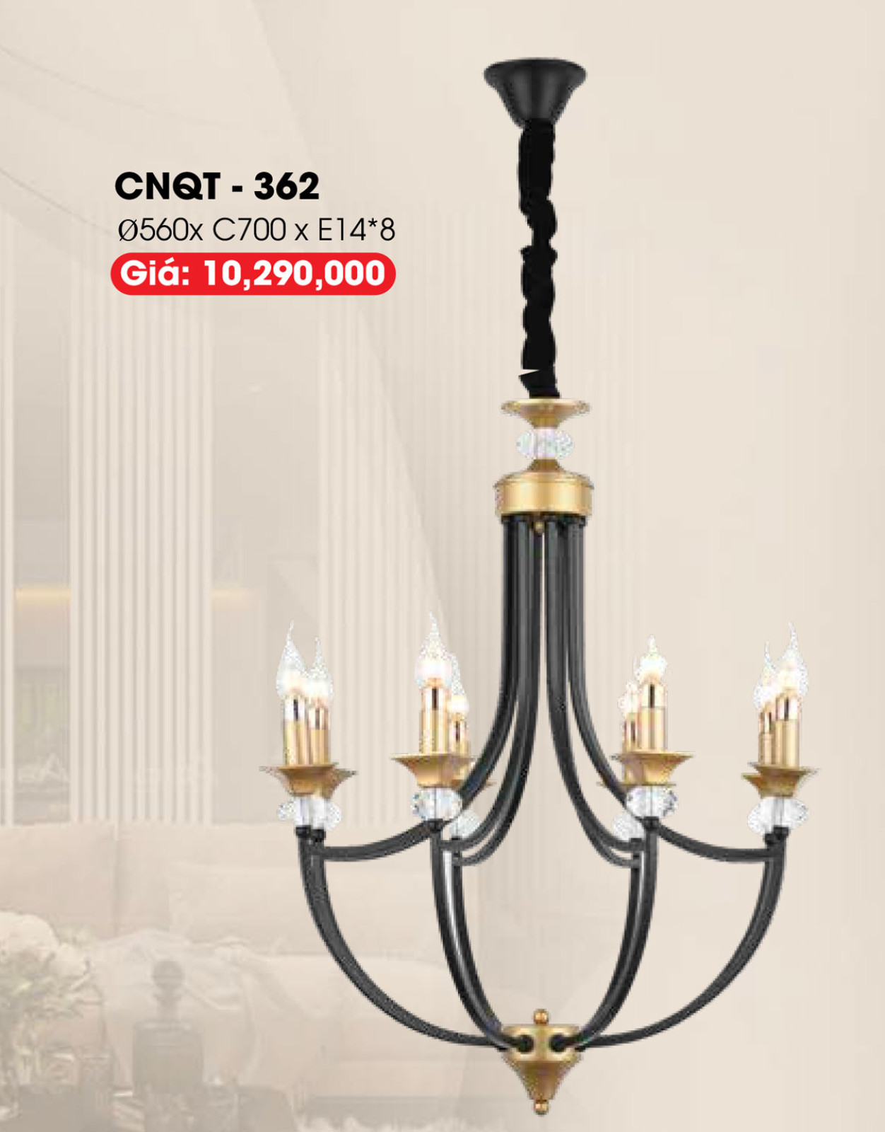 Đèn chùm quý tộc CNQT-362