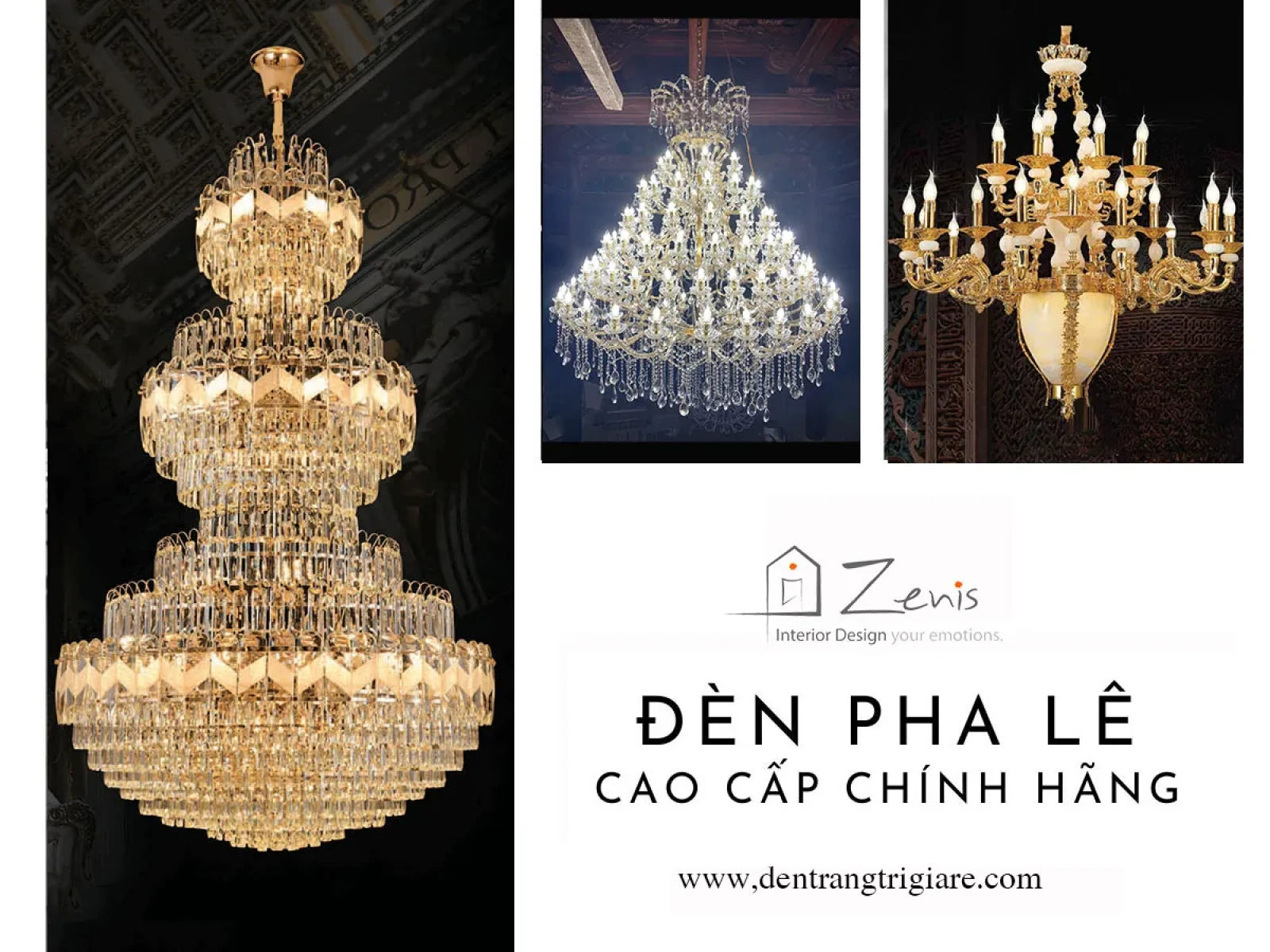 Đèn pha lê cao cấp nhập khẩu chính hãng