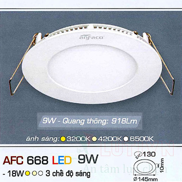 Đèn led panel AFC 668 Led 9W