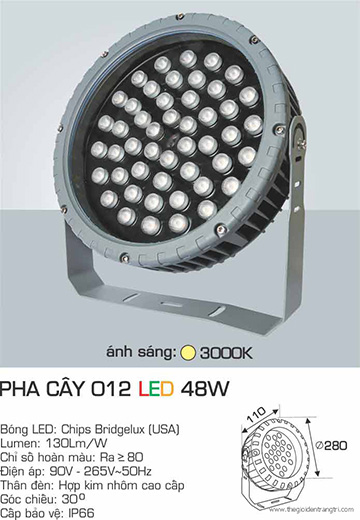 Đèn Pha Cây 012 48W