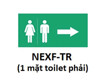 Hình chỉ hướng toilet phải Nanoco NEXF-TR