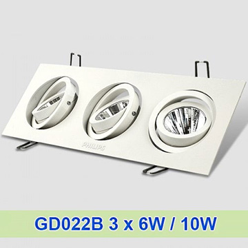 Đèn led downlight âm trần 3x6W10W GD022B