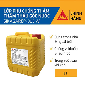 Sika - Lớp phủ chống thấm gốc nước Sikagard ® - 905 W (can 5 lít)