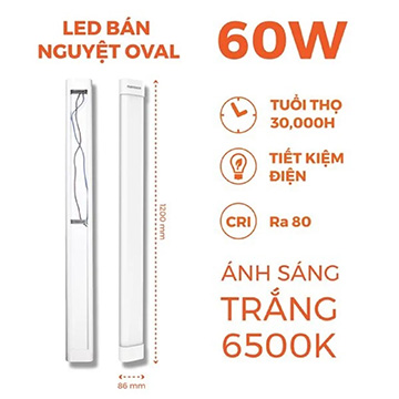 Đèn LED Bán Nguyệt Oval
