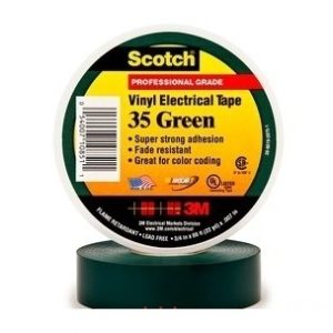 3M 35 19mmx20.1m – Băng keo điện Xanh Lá 3M ScotchVinyl Electrical Tape 35 Green