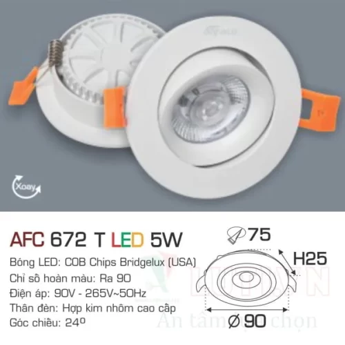 Đèn led downlight Anfaco AFC-672T-5W