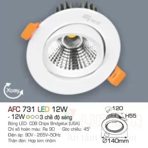 Đèn led Downlight Anfaco AFC-731-12W-3CĐ
