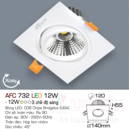 Đèn led Downlight Anfaco AFC-732-12W-3CĐ