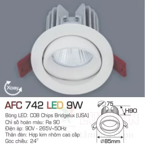 Đèn led downlight Anfaco AFC-742-9W