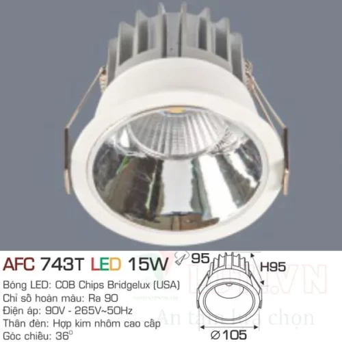 Đèn led downlight Anfaco AFC-743T-15W
