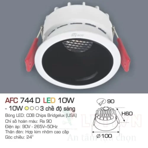 Đèn led downlight Anfaco AFC-744D-10W-3CĐ