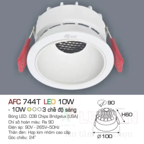 Đèn led downlight Anfaco AFC-744T-10W-3CĐ