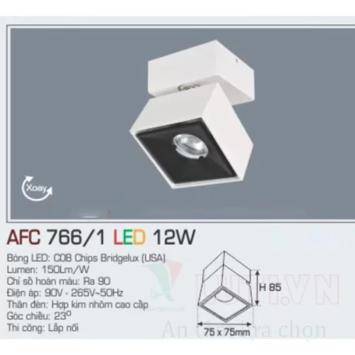 Đèn led ốp trần Anfaco AFC-766/1-12W