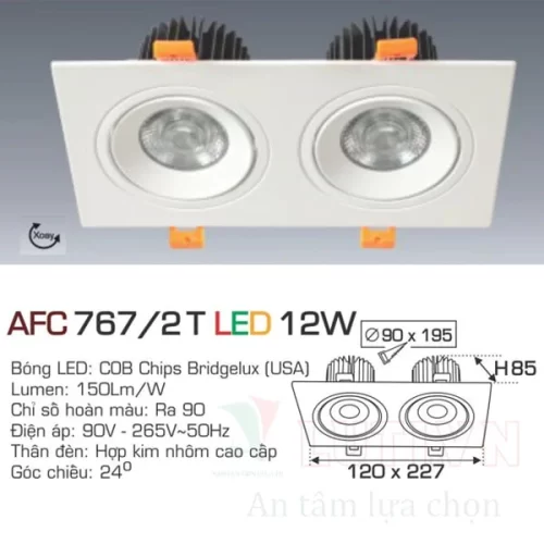 Đèn led Downlight Anfaco AFC-767/2T-12W