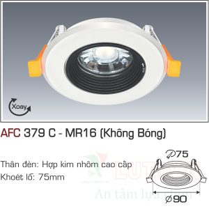Chao đèn led âm trần Anfaco AFC-379C-MR16 (Không bóng)