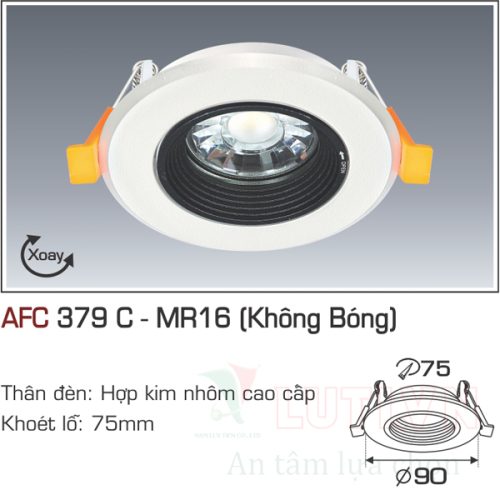 Chao đèn led âm trần Anfaco AFC-379C-MR16 (Không bóng)