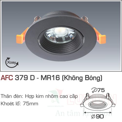 Chao đèn led âm trần Anfaco AFC-379D-MR16 (Không bóng)