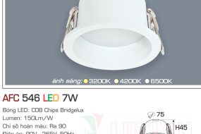 Đèn led âm trần tán quang Anfaco AFC-546-7W