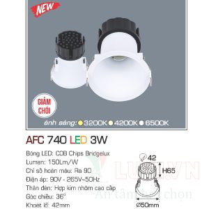 Đèn led âm trần Anfaco AFC-740-3W