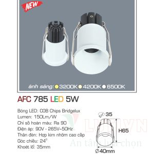 Đèn led âm trần Anfaco AFC-785-5W