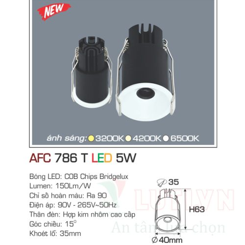 Đèn led âm trần Anfaco AFC-786T-5W