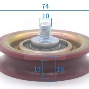 Bánh xe cửa thang máy Φ74*19*6203 có trục