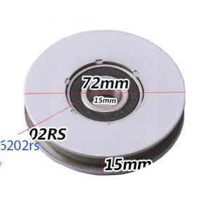 Bánh xe cửa thang máy Ø72*15*6202RS