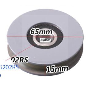 Bánh xe cửa thang máy Ø65*15*6202RS không trục