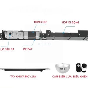 Bộ truyền động cửa mở tay thang máy 6100m