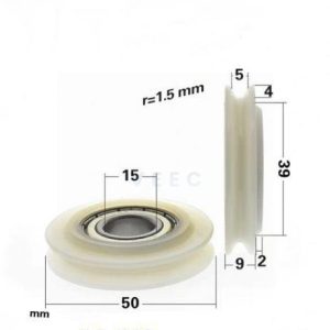 Bánh xe cửa thang máy Ø50*9*6002Z