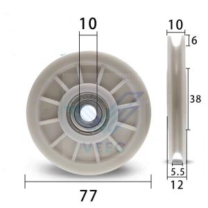 Bánh xe truyền cáp cửa thang máy Ø77*10*6200z