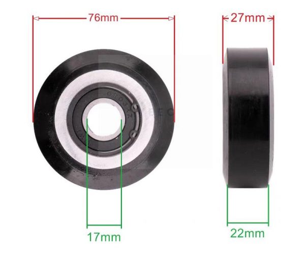 Bánh xe Ø76*22*6203 dùng cho shoe bánh xe - Ảnh 3