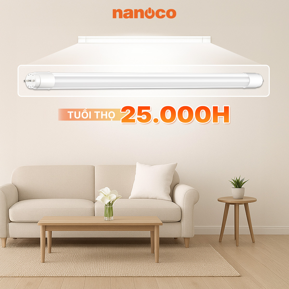 Bóng đèn LED Tuýp T8 thủy tinh bọc nhựa Nanoco - Lite Series - Ảnh 4