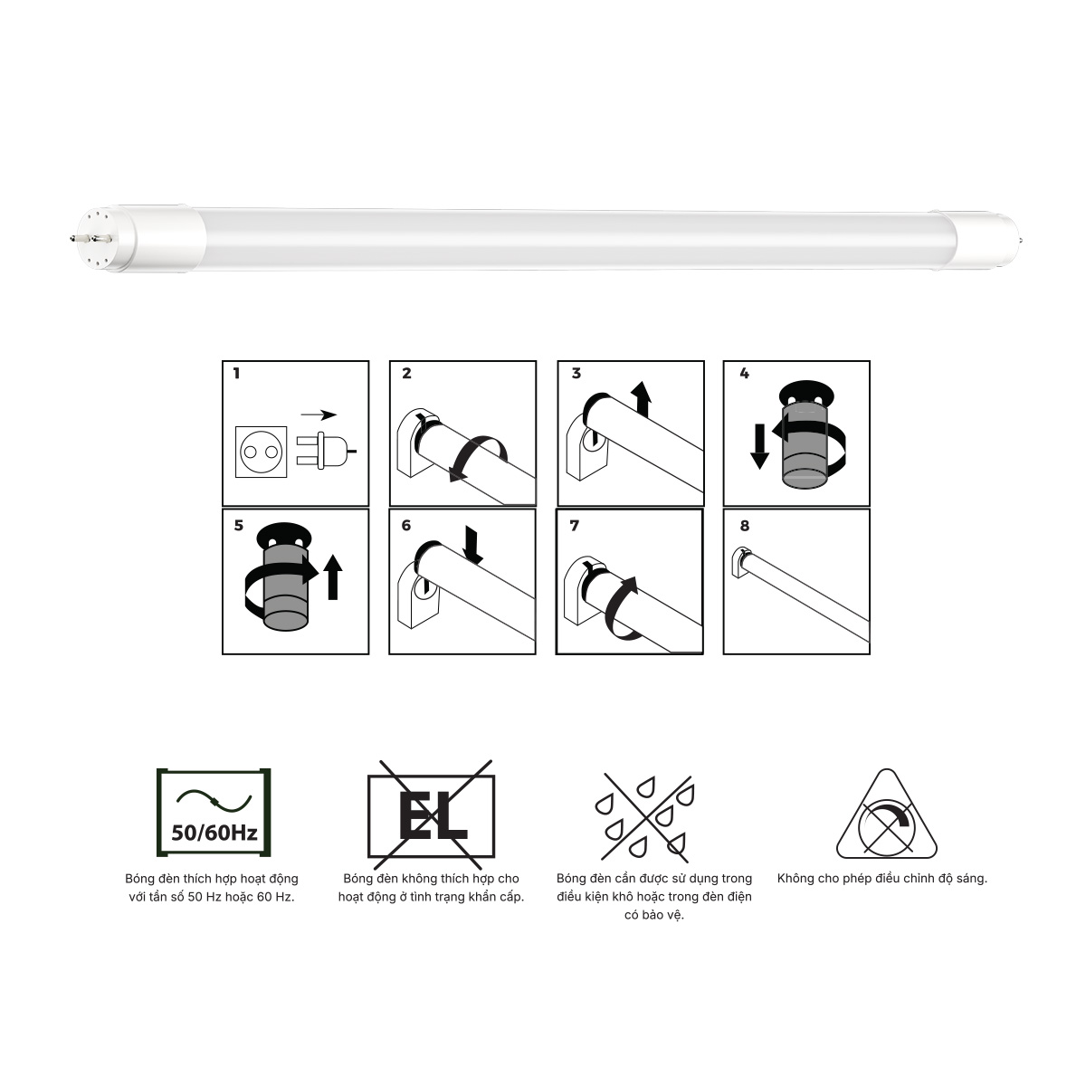 Bóng đèn LED Tuýp T8 thủy tinh bọc nhựa Nanoco - Lite Series - Ảnh 6