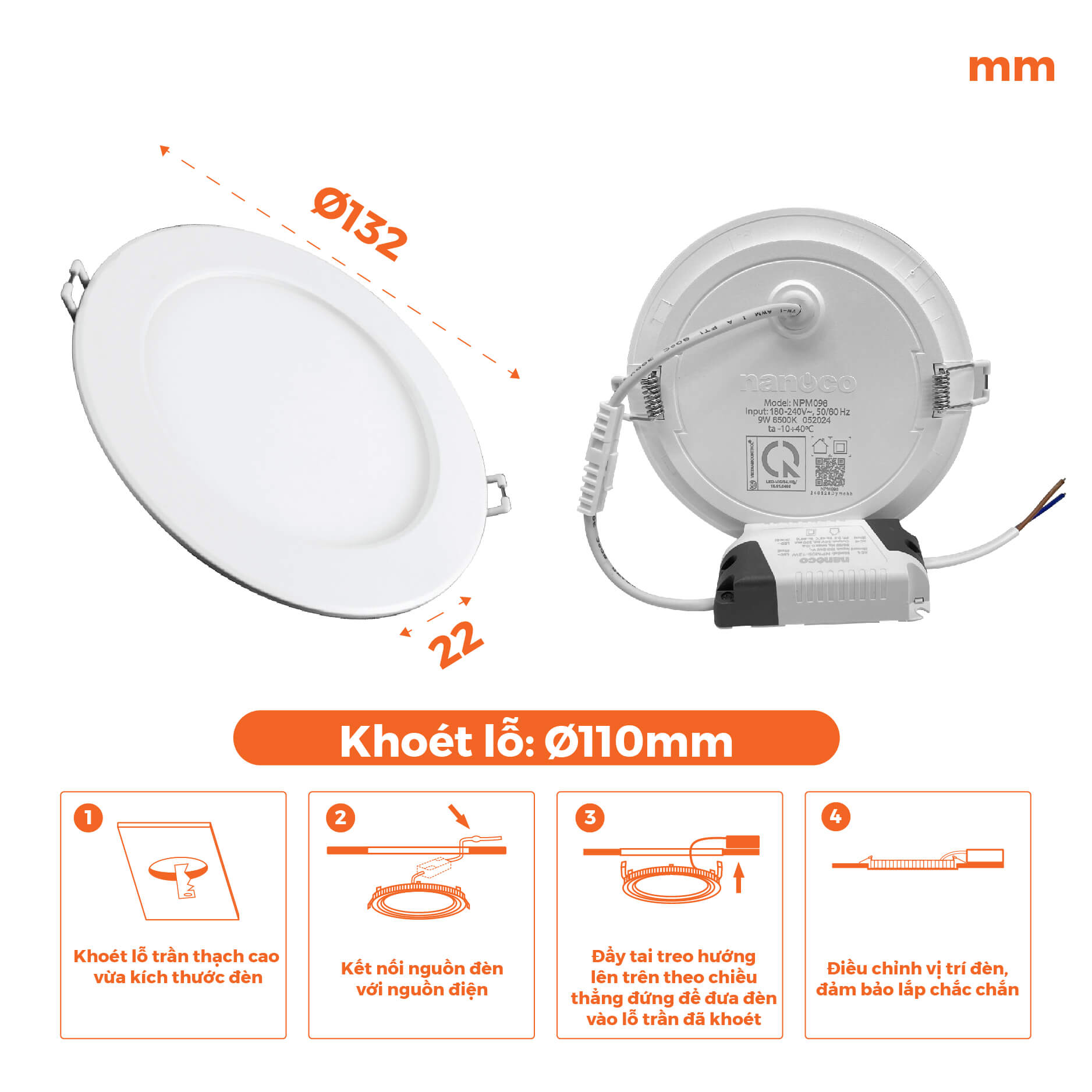 Đèn Slim Panel Nanoco - Mira series - Ảnh 6