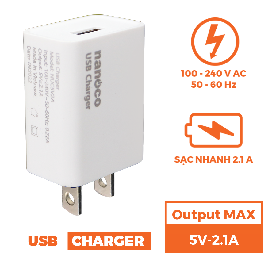 Cốc sạc USB Nanoco - Ảnh 2